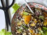 Salade de lentilles noires, chou-fleur et orange { Mi-cru, mi-cuit }