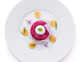 Tartare pourpre végétal acidulé à la betterave de pleine terre { Une recette du chef*** Alain Passard }