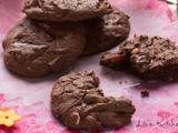 Cookies double chocolat et amandes, avec ou sans gluten (vegan)