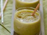Gaspacho de concombre, poivron, menthe et curcuma (vegan)