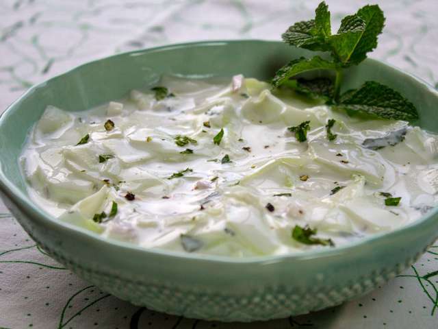 Recette Salade de concombre au yaourt