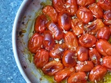 Tomates cerises olivettes confites au four