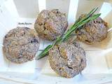 Muffins salés à la farine de lentilles vertes, aux champignons et au romarin