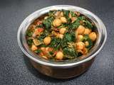 Feuilles – Curry de pois-chiches, épinards et tomates (chana saag)