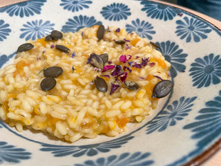 Grande première – Risotto à la courge