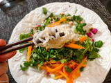 Inspiration vietnamienne – Bánh tằm (nouilles aux légumes et au lait de coco)