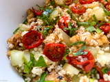 Salade d’été – Boulgour, tomates confites et tofu