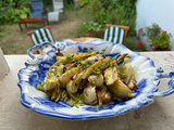 Salade tiède d’été – Fenouils rôtis au citron / Courgettes et poivron sautés