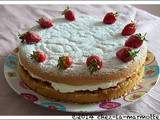 Gâteau fraises et rhubarbe