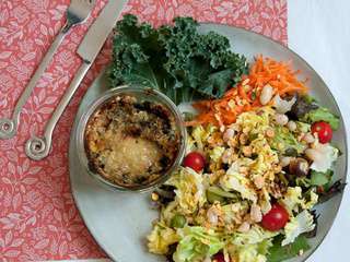 Gratin de chou kale au cheddar (recette autour d’un ingrédient # 44)