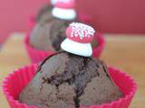 Muffins chocolat au cœur coulant – sans lait – sans oeufs –