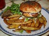 Idée repas burger champignons au confit d'oignons et échalotes
