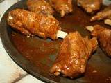 Pilons de seitan façon  poulet  dans une marinade sauce barbecue
