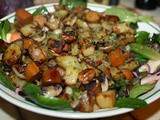 Poêlée de pommes de terre aux champignons et saucisses wheenies