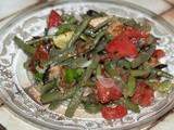 Salade de haricots verts et légumes d été au tempeh fumé
