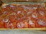 Tarte aux tomates et houmous