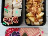 Bento de minis wraps au choudou, chou rouge, carotte et radis et Bento de salade pommes - poires aux 4 épices (Journal de France 2 du 14 novembre 2015)