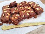 Brownies chocolat et beurre de cacahuètes (Chocolate and peanut butter brownies)