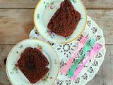 Cake chocolat noir et cerises griottes confites (Dark chocolate and candied cherries cake)
