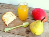 Confiture poires - mangue (Mango and pear jam)