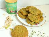 Cookies au thé matcha, cacahuètes et citron confit (Matcha tea cookies with peanuts and candied lemon)