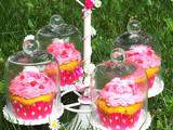 Cupcakes aux fraises et à la rose (Cupcakes with strawberries and rose)