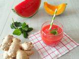 Gaspacho melon, pastèque et gingembre (Gazpacho melon, watermelon and ginger)