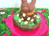 Gravity cake (ou presque) de Pâques au chocolat praliné (Gravity cake (almost) Easter with praline chocolate)