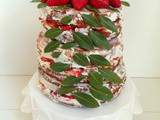 Nude cake ou naked cake aux fraises (Strawberries nude cake)