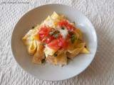 Pappardelle tomates mozzarella basilic (pâtes) (Pappardelle tomato mozzarella basil)