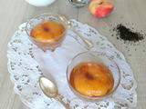 Pêches plates au sirop de thé Earl Grey (Flat peaches in Earl Grey tea syrup)