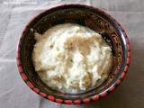 Purée de navets nouveaux au lait de coco et coriandre (Mashed turnips new coconut milk and coriander)
