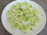 Salade de concombres au Pastis (Cucumber salad with Pastis)