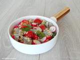 Salade de fonds d'artichauts, tomates et radis à la coriandre (Salad iof artichoke hearts, tomatoes and radish with coriander)