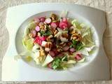 Salade de radis tièdes, endives et noix (Radish salad warm, endives and walnuts)