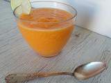 Soupe de melon et de pêches au citron vert (Melon and peach soup with lime)