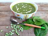 Soupe veloutée d'épinards et de petits pois au Cook Expert ou pas (Velvety soup of spinach and peas)