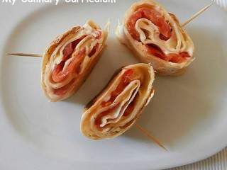 Wrap chaud tomates moutarde emmental (Hot wrap tomato mustard emmental)