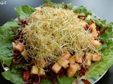 Salade de betterave, orange, pomme et laitue romaine
