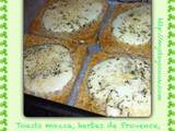 Toasts à la Mozzarella, Huile de noix, Herbes de Provence et Sésame | Steys Cook