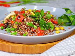 Taboulé de quinoa rouge vegan