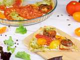 Tarte aux tomates colorées vegan