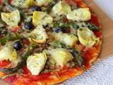 Pizza aux légumes de printemps