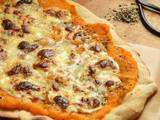 Pizza Potiron {Rouge vif d'Étampes} et Bleu d'Auvergne