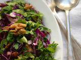 Salade de Chou rouge, Raisins secs et Noix