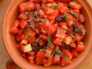 Salade de tomates au Pourpier d'été