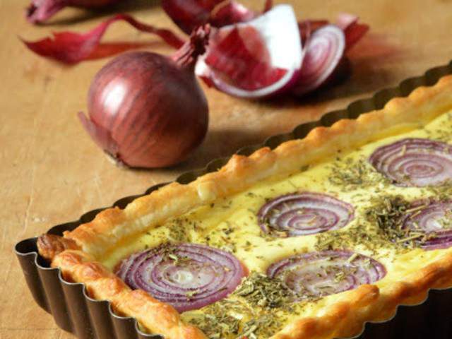 Recettes végétariennes de Tarte aux Oignons Rouges