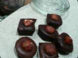 Petits chocolats maison: chocolat noir-noisette