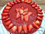 Raw cheesecake aux fraises (vegan, ig bas)
