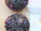 Muffins câlin choco~noisette~myrtilles & caroube